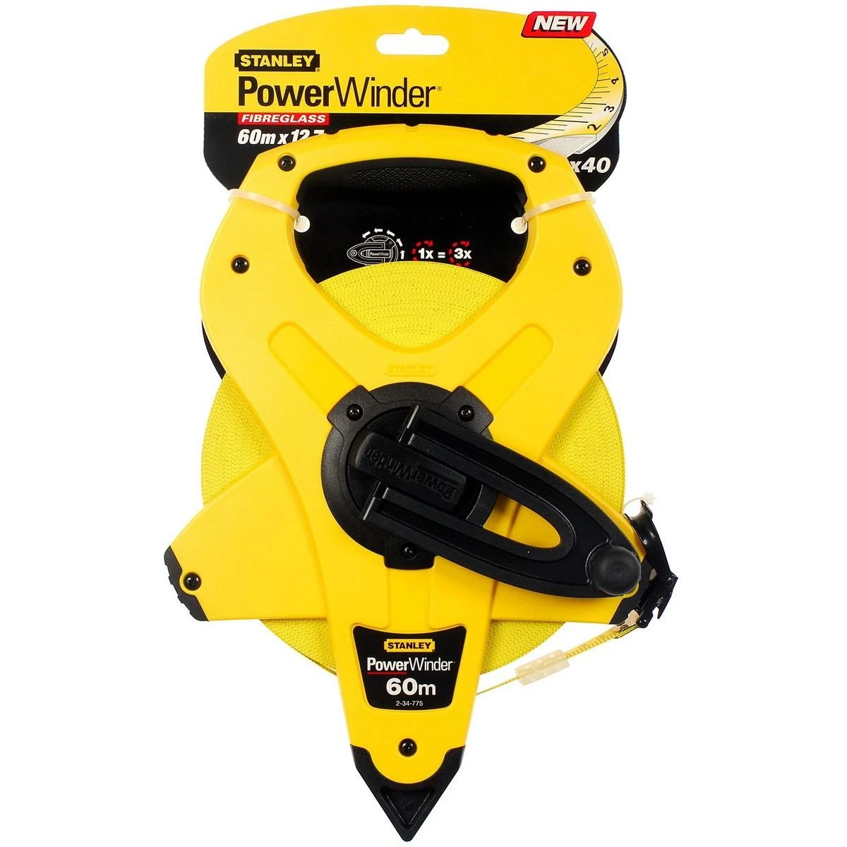 STANLEY TAŚMA MIERNICZA GEODEZYJNA Z WŁÓKNA SZKLANEGO POWERWINDER 60m