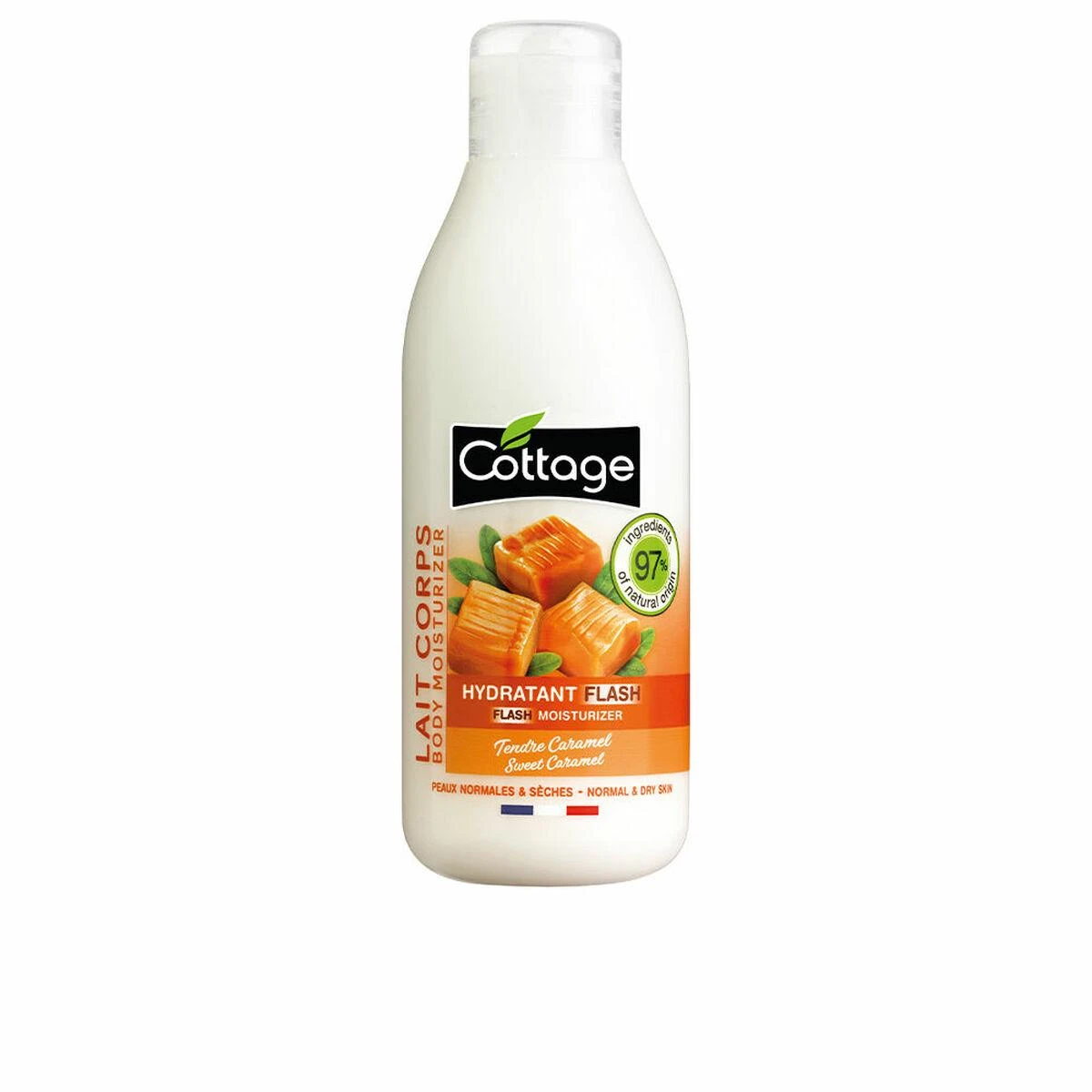 "Cottage Instant" drėkinamasis karamelinis kūno pienelis 200ml