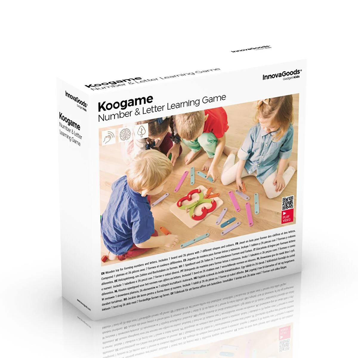 Medinis raidžių ir skaičių rinkinys Koogame InnovaGoods 27 Dalys