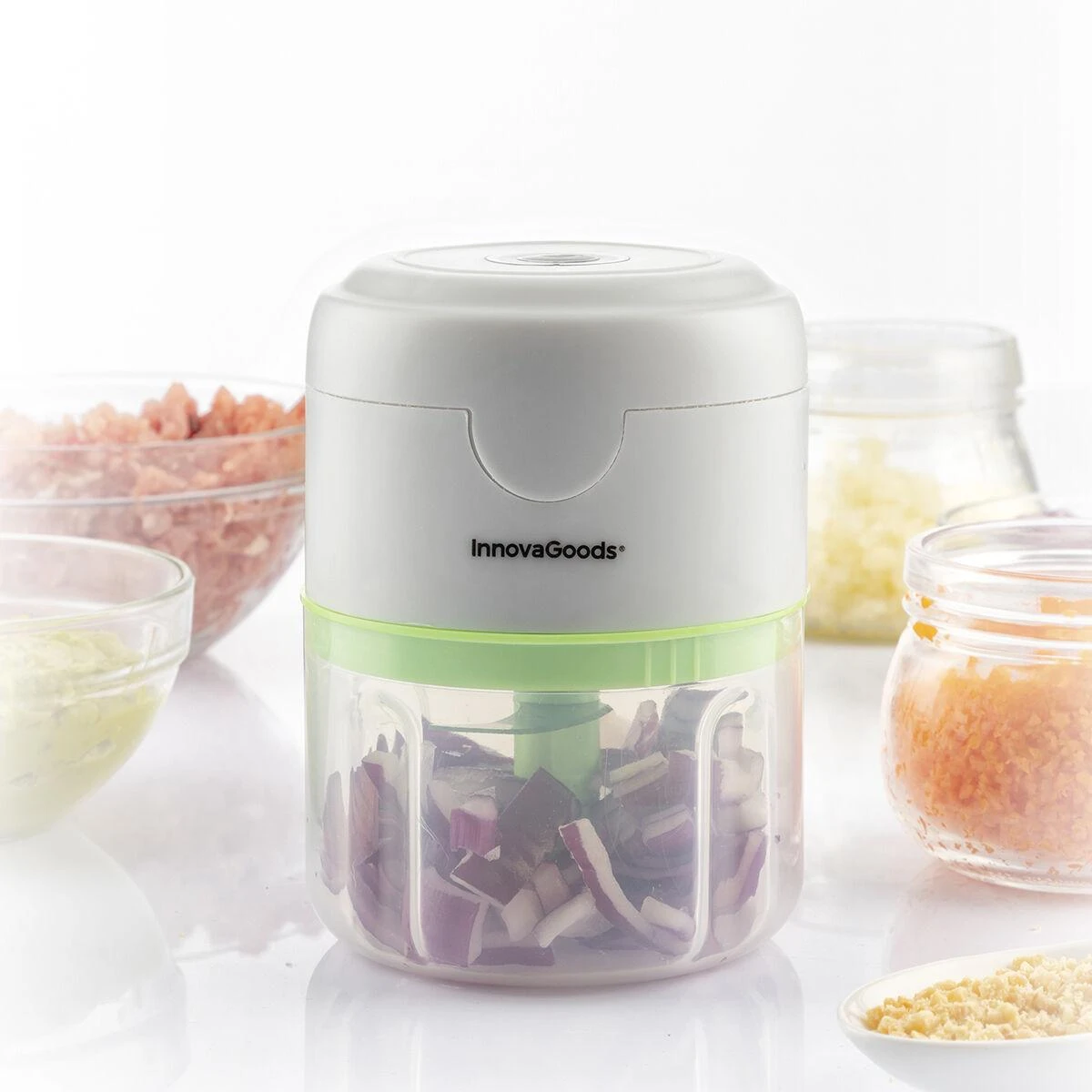 Smulkintuvas InnovaGoods nešiojamas ir belaidis mini Smulkintuvas-Chopper Echoppie