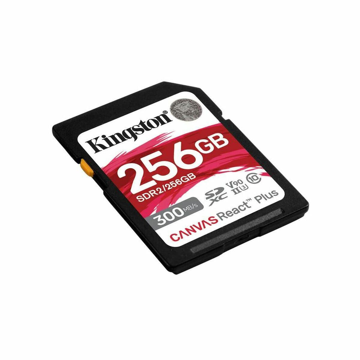 Atminties kortelė KINGSTON 256GB Canvas React Plus SDXC UHS-II 300R/260W U3 V90, skirtas Full HD/4K/8K