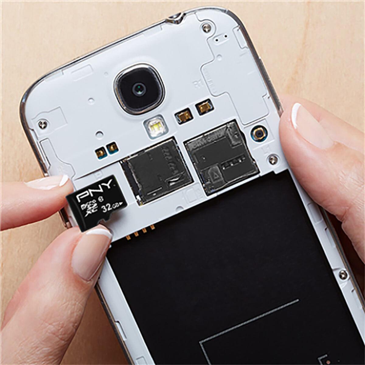 Atminties kortelė PNY Micro SD Card Performance Plus 128GB XC Class 10 SD adapteris