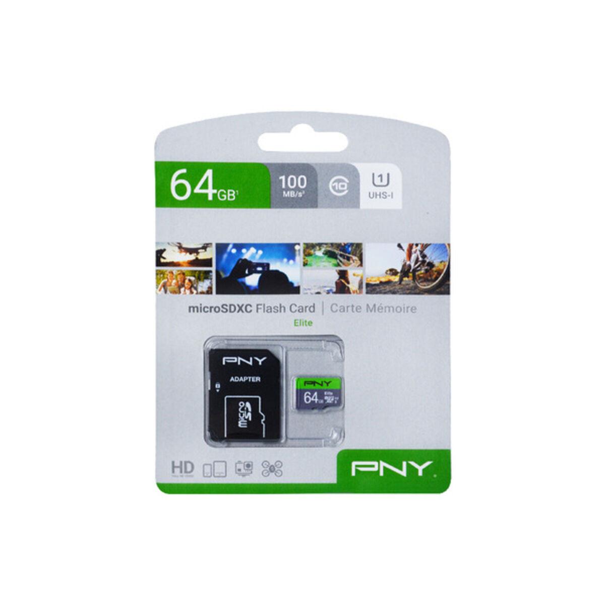 Atminties kortelė PNY Technologies PNY Elite 64 GB Micro SDXC 10 klasė