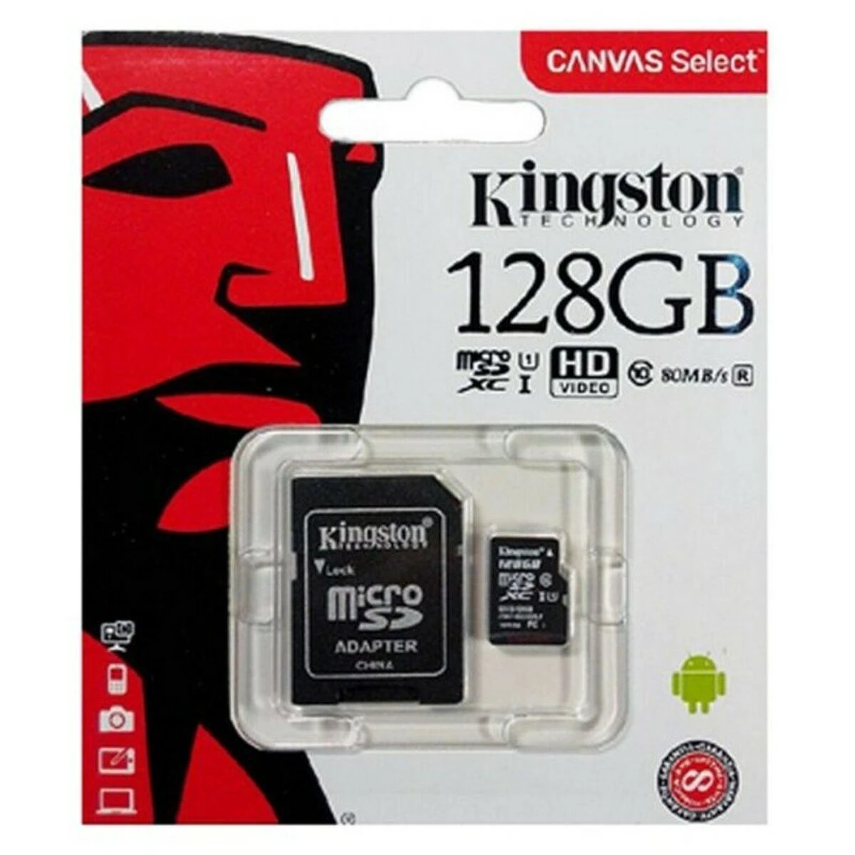 Atminties kortelė Kingston microSDXC Canvas Select Plus 128GB
