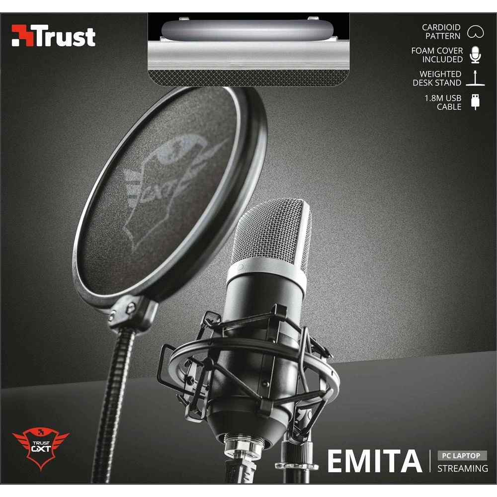 TRUST GXT 252 Emita laidinis mikrofonas | USB