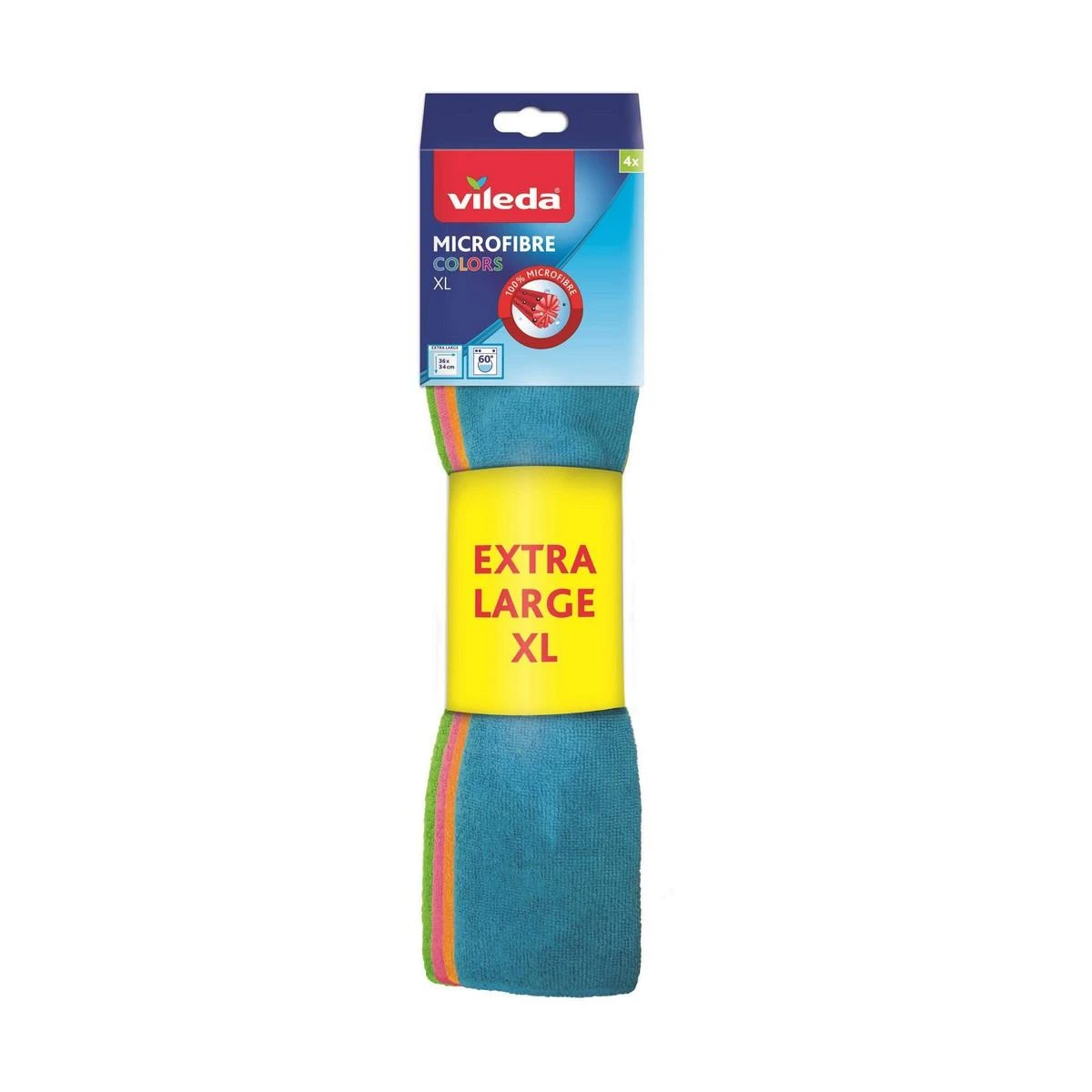 Mikropluošto šluostės Vileda Color XL 4vnt