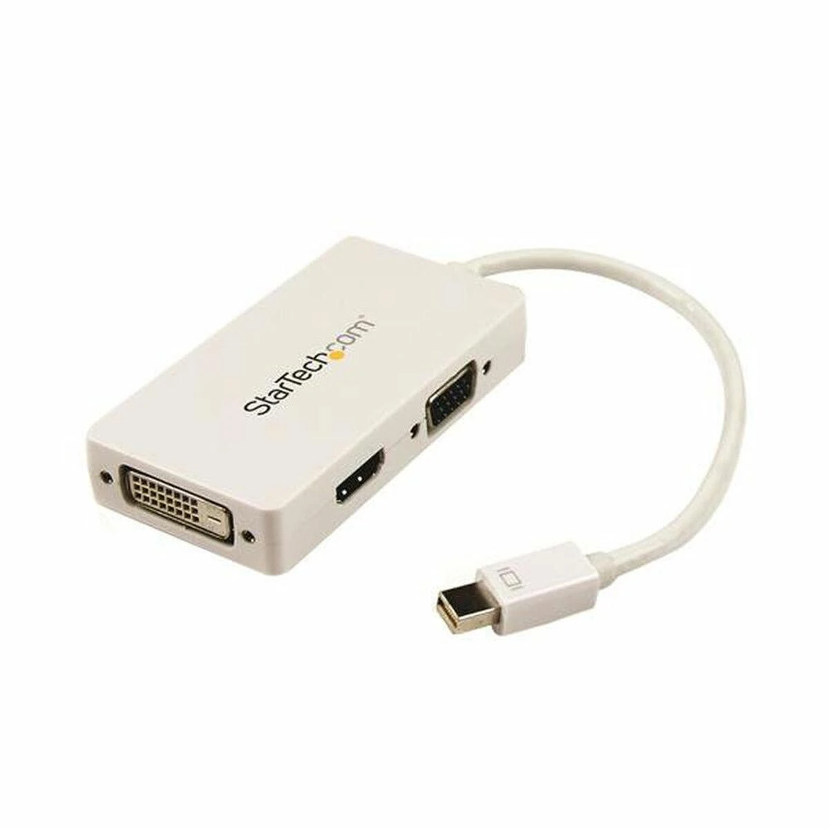 Adapteris AV StarTech DisplayPort Mini - HDMI - D-Sub (VGA) - DVI balta (MDP2VGDVHDW)