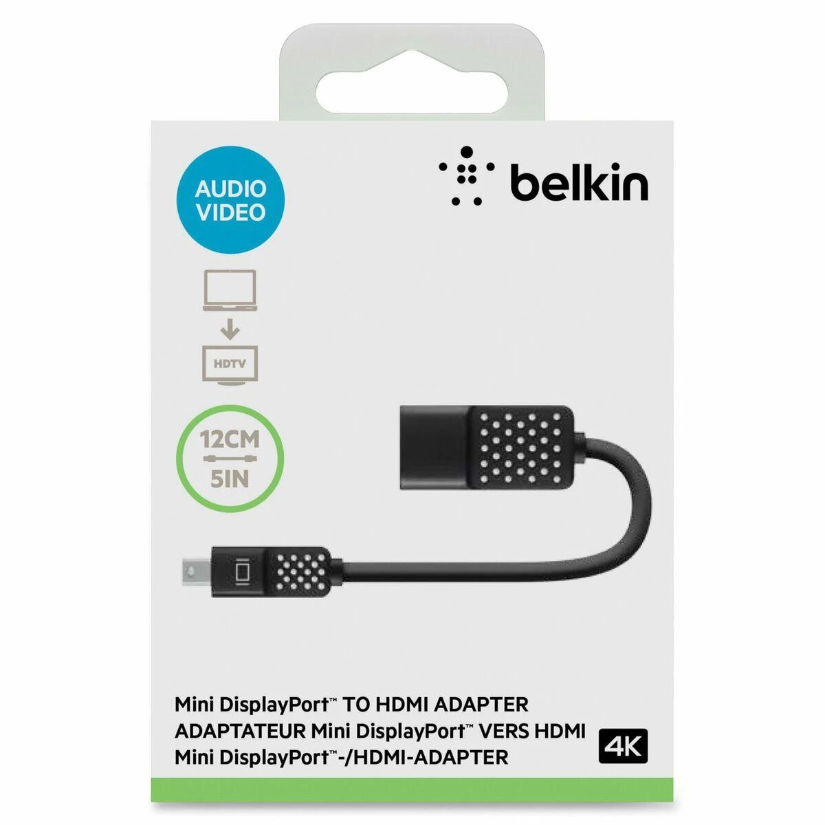 Belkin F2CD079bt mini DisplayPort - HDMI 4K 0.13m juoda