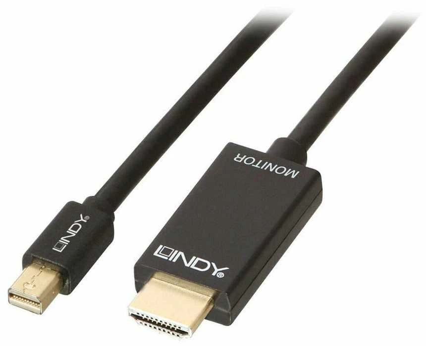 Lindy Mini DisplayPort – HDMI 10.2G 2m juoda 4K UHD 30Hz