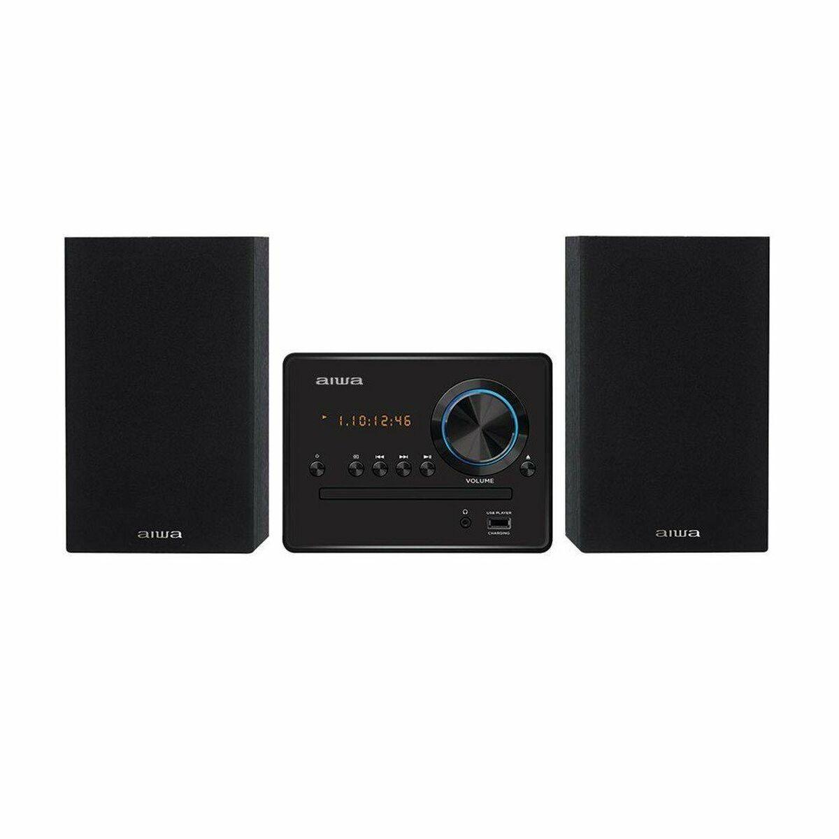 Aiwa Hi-Fi mikro garso sistema 20W RMS su Bluetooth/CD/USB grotuvu ir FM radiju, juoda