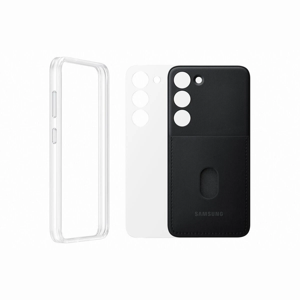 Dėklas MS911CBE Frame Cover Samsung Galaxy S23, Juodas