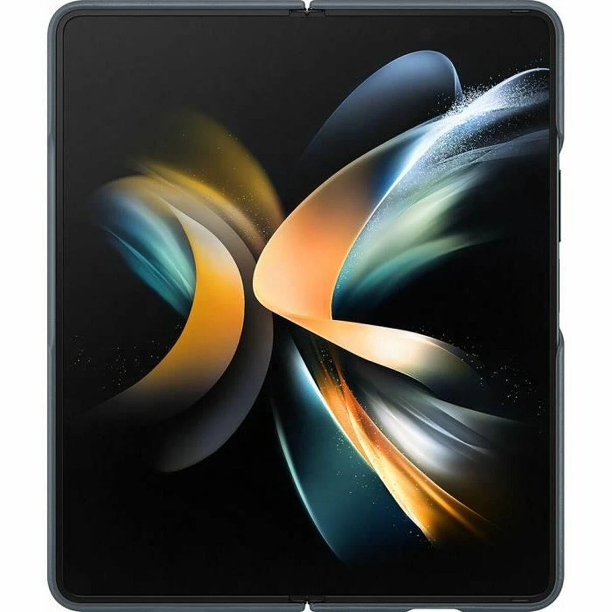 Dėklas „Samsung Galaxy Fold4“ odinis dangtelis pilkai žalias