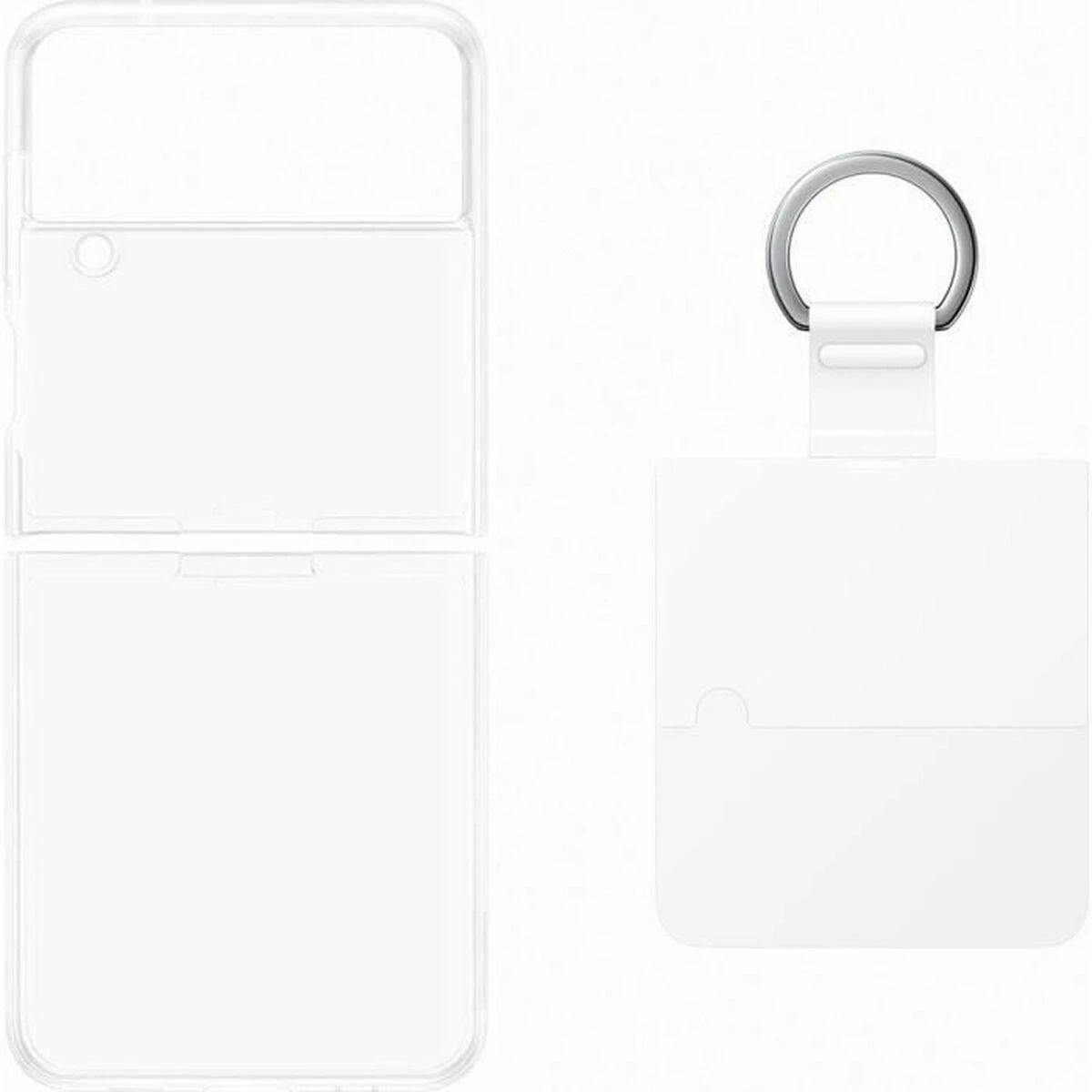Dėklas OF721CTE skaidrus dangtelis su žiedu, skirtas Samsung Galaxy Flip 4, skaidrus (permatomas)