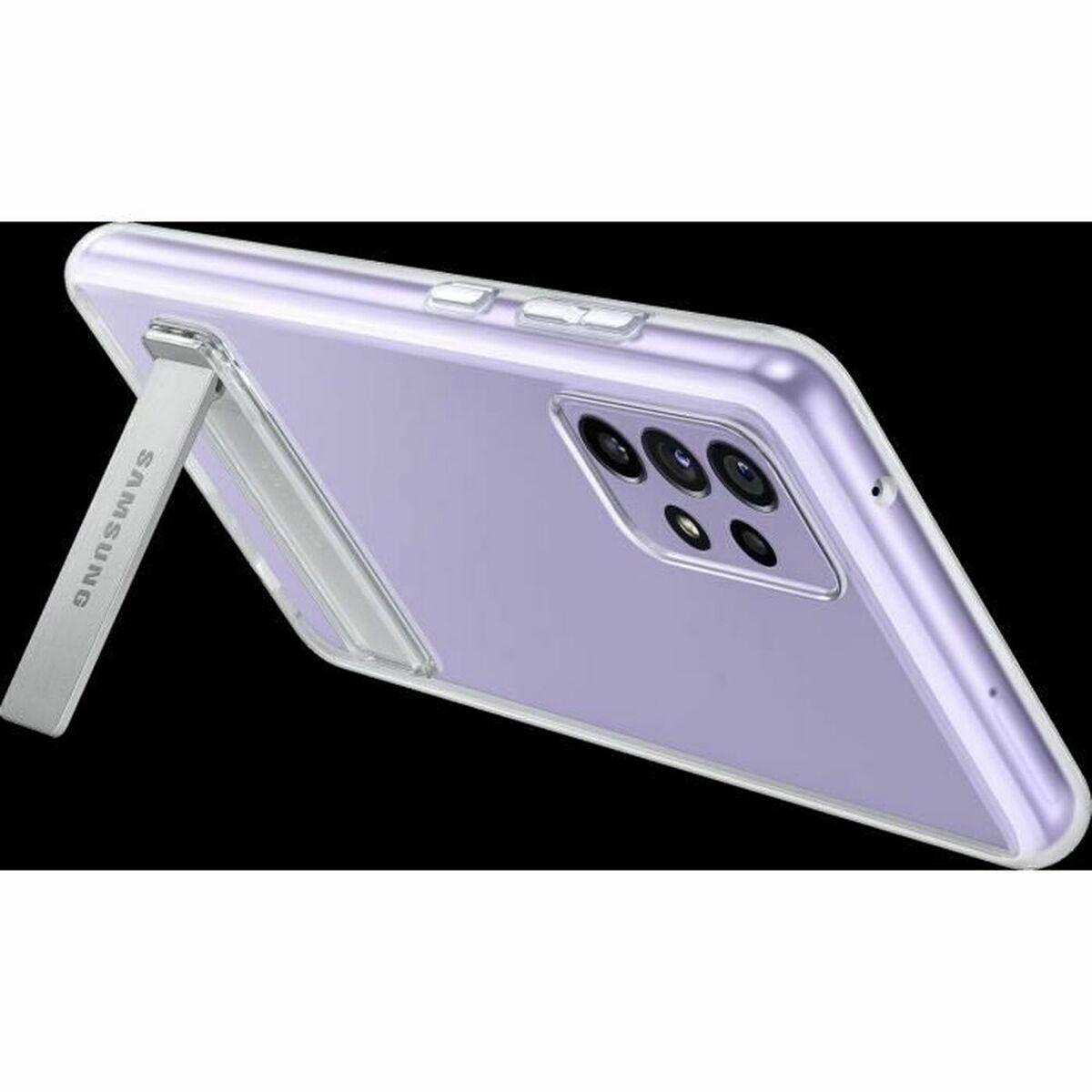 Dėklas JA725CTE „Samsung Galaxy A72“ skaidraus vaizdo stovimas dangtelis, skaidrus (permatomas)