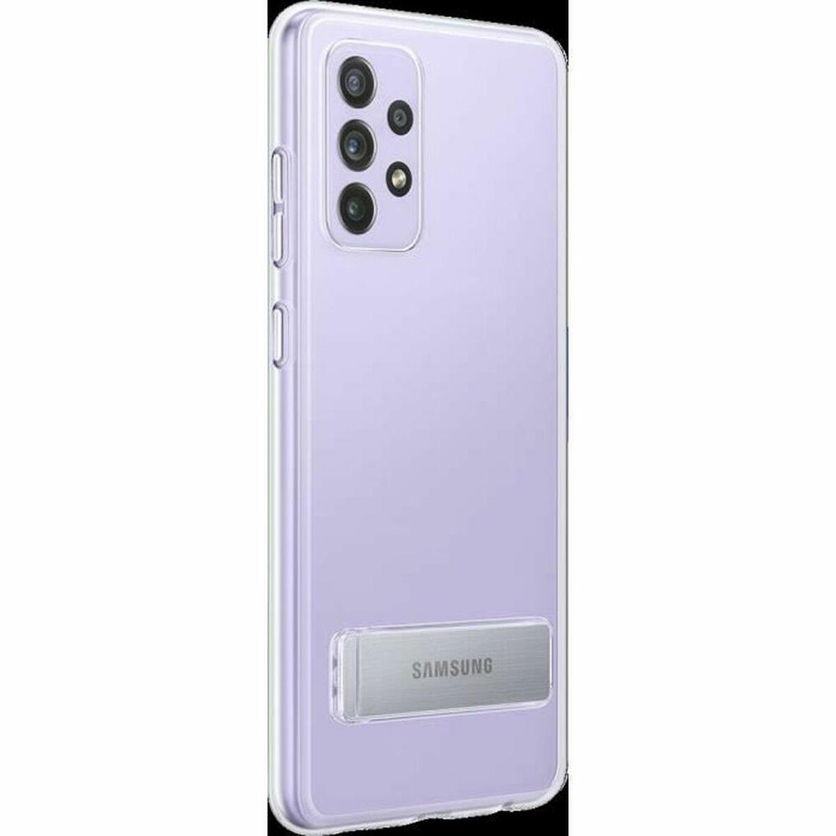 Dėklas JA725CTE „Samsung Galaxy A72“ skaidraus vaizdo stovimas dangtelis, skaidrus (permatomas)