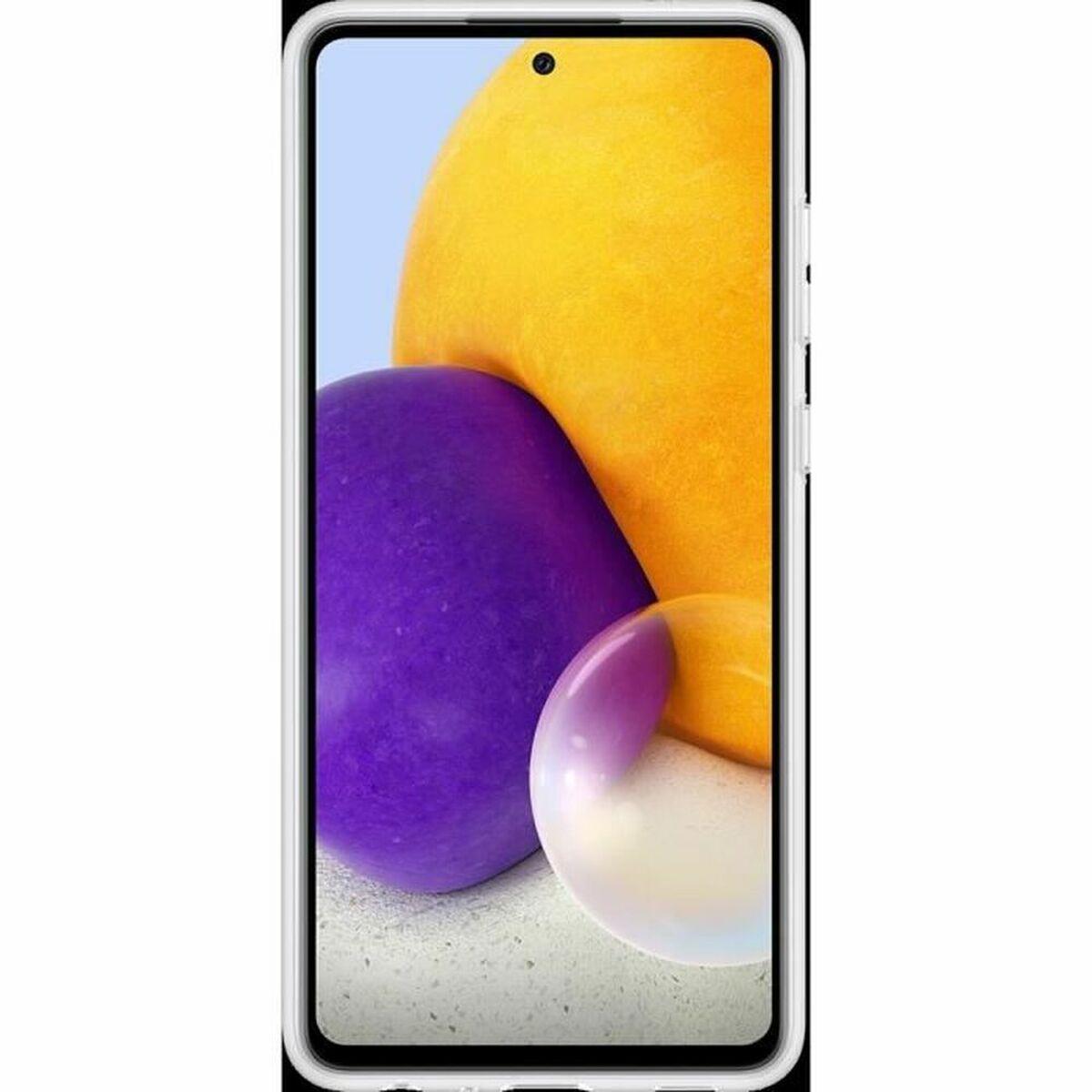Dėklas JA725CTE „Samsung Galaxy A72“ skaidraus vaizdo stovimas dangtelis, skaidrus (permatomas)