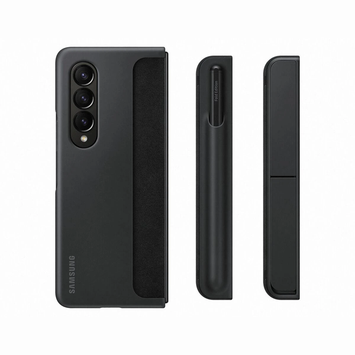 Dėklas OF93PCBE Standing Cover with Pen for Samsung Galaxy Fold 4, Juodas (Juodas)