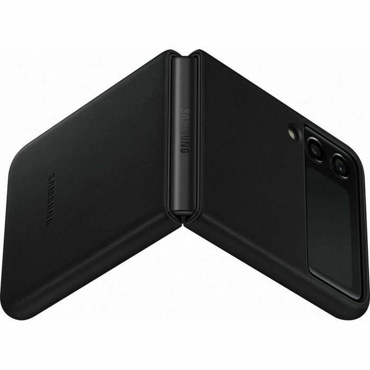 Dėklas VF711LBE odinis dangtelis, skirtas Samsung Galaxy Flip 3 (Juodas)