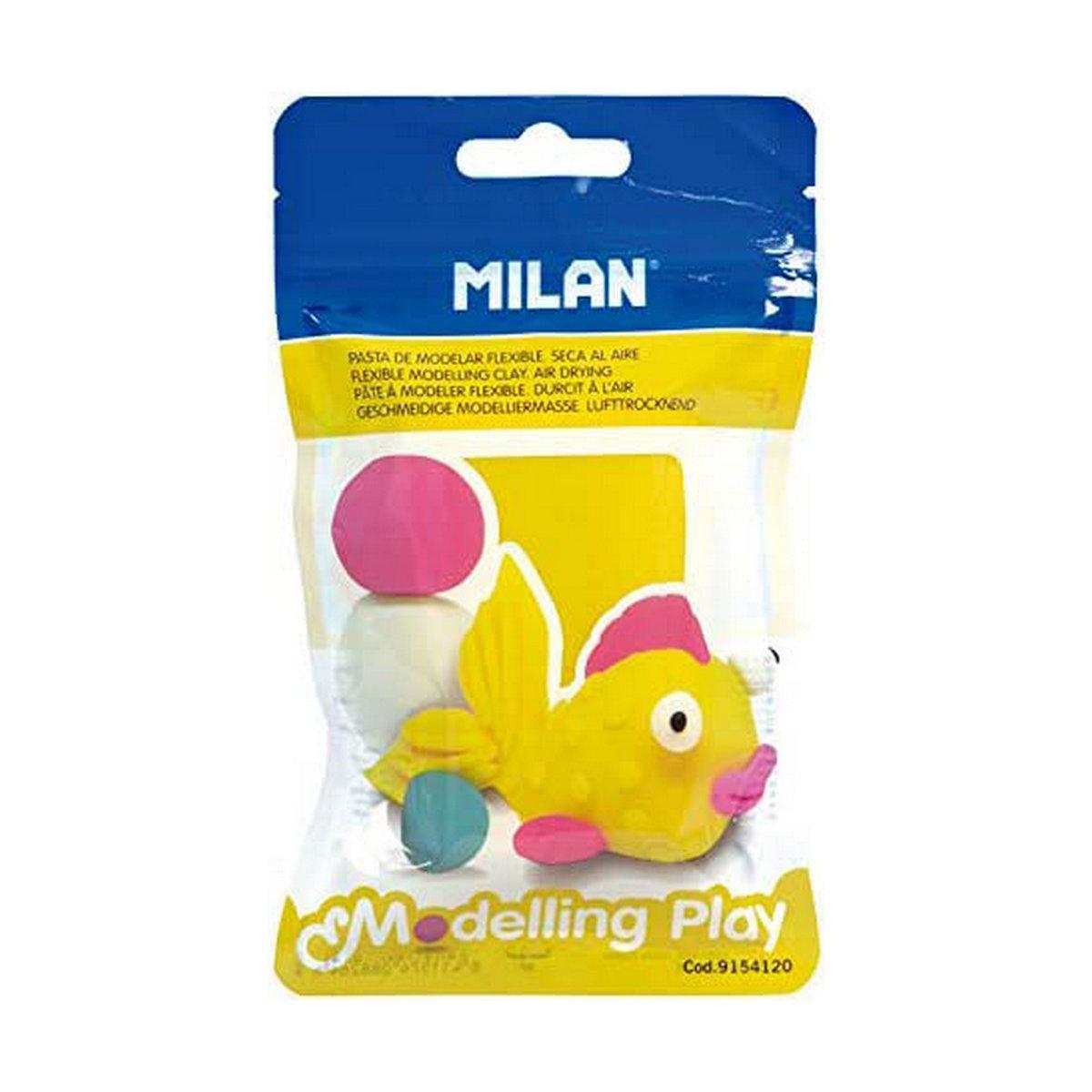 Geltonas savaime kietėjantis modelinas Air-Dryżellow 100g Milan