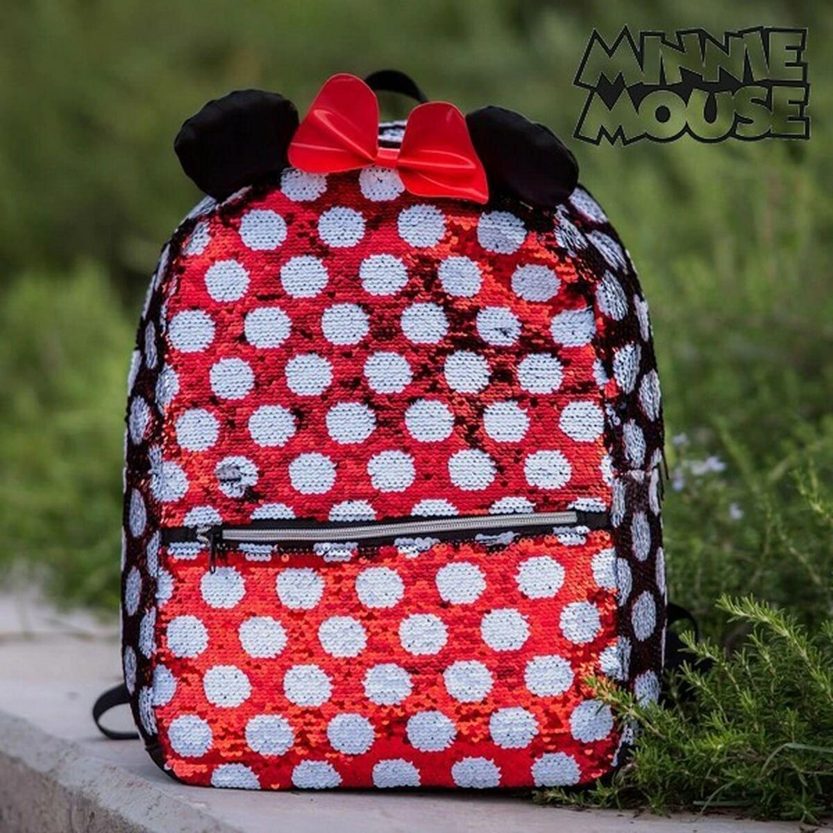 Minnie Mouse „Disney Minnie“ pelė miela stilinga „Sequin“ kuprinė 40 cm AP0007