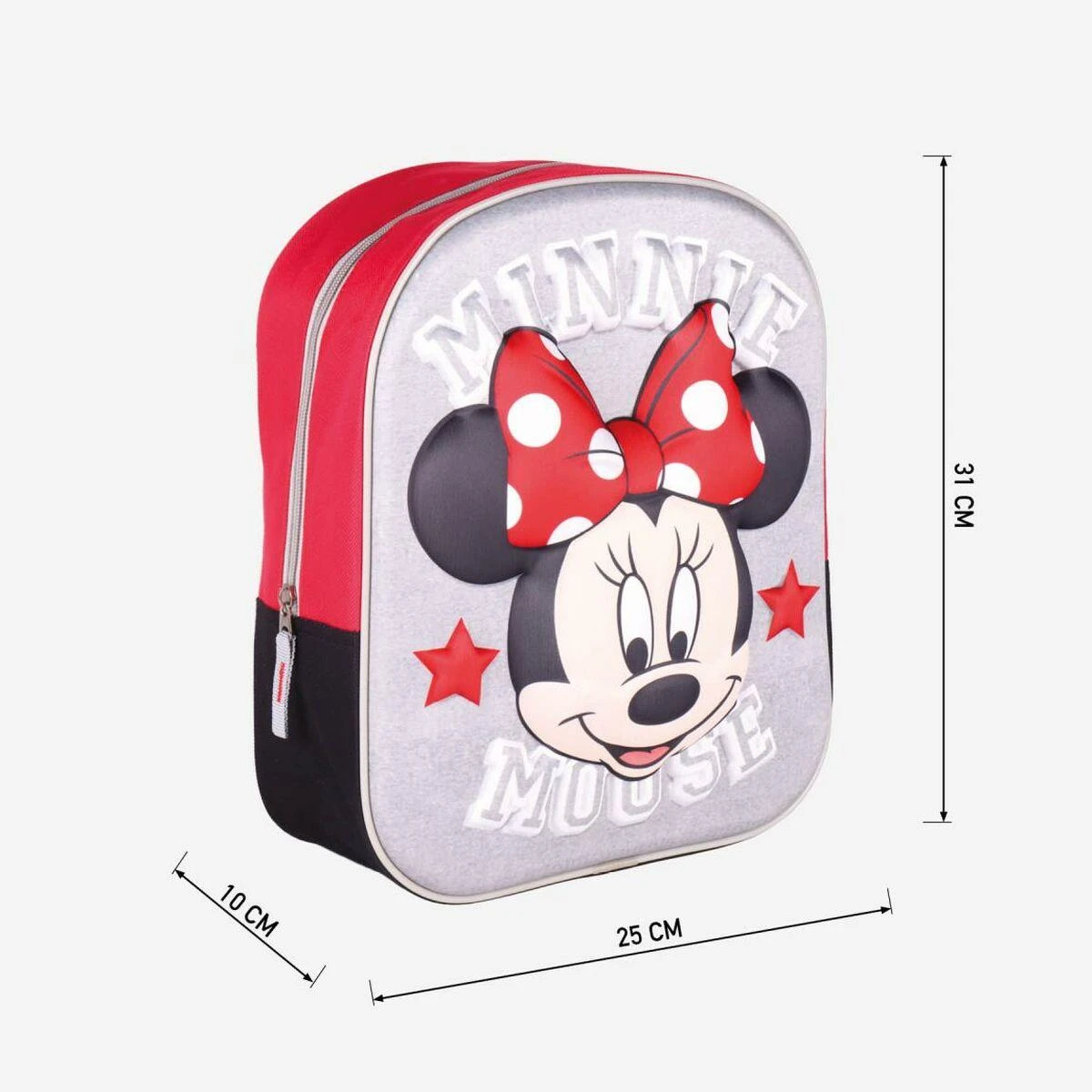Mokyklinis krepšys Minnie Mouse Raudona (25 x 31 x 10 cm)