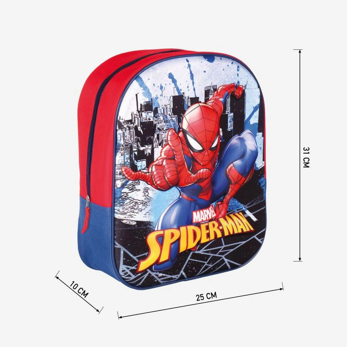 CERDÁ Mokyklinis krepšys Spiderman Pilka (25 x 31 x 10 cm)