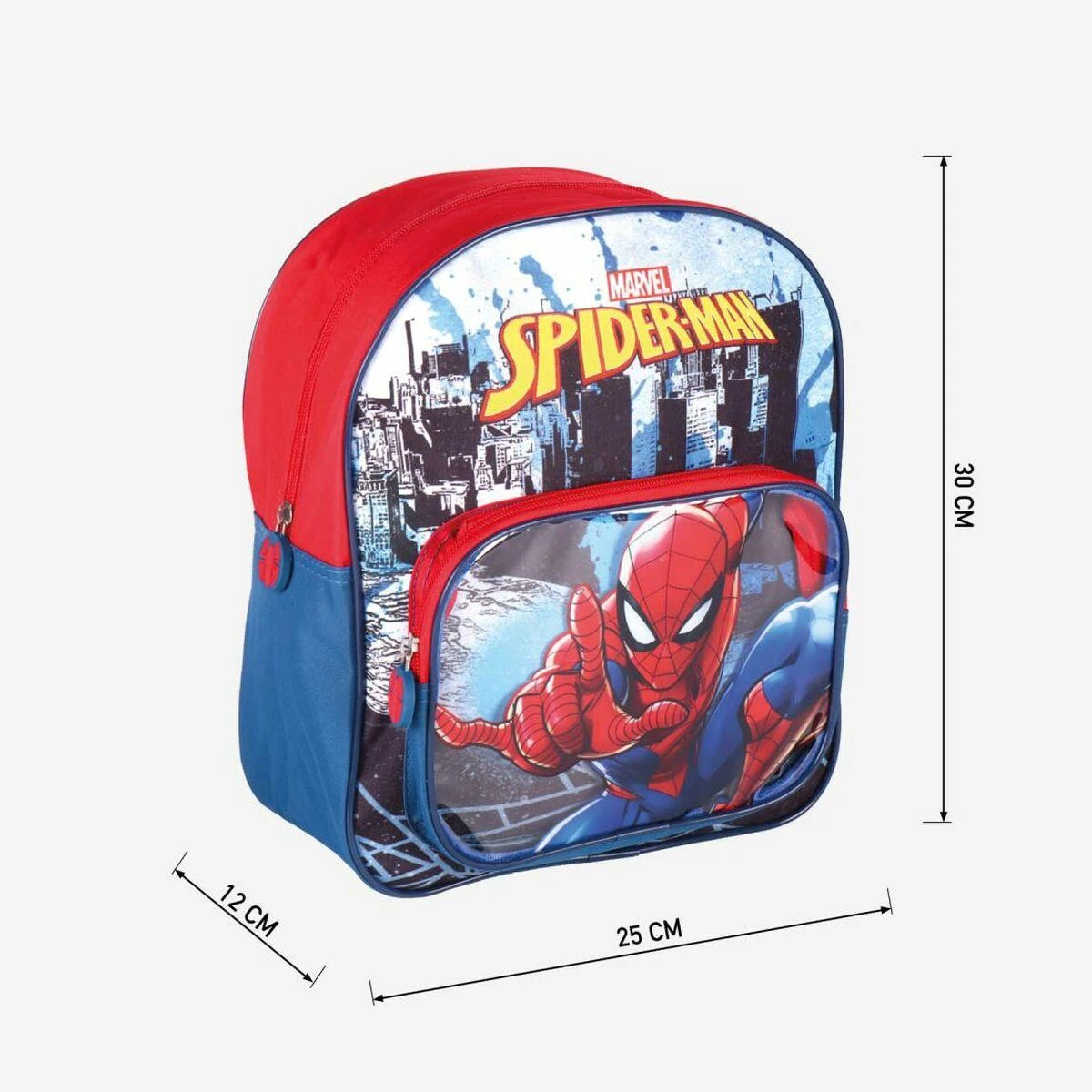 CERDÁ Mokyklinis krepšys Spiderman Raudona (25 x 30 x 12 cm)