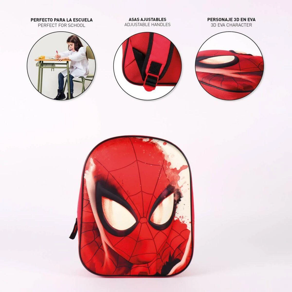 CERDÁ Kuprinė Spiderman, Raudona