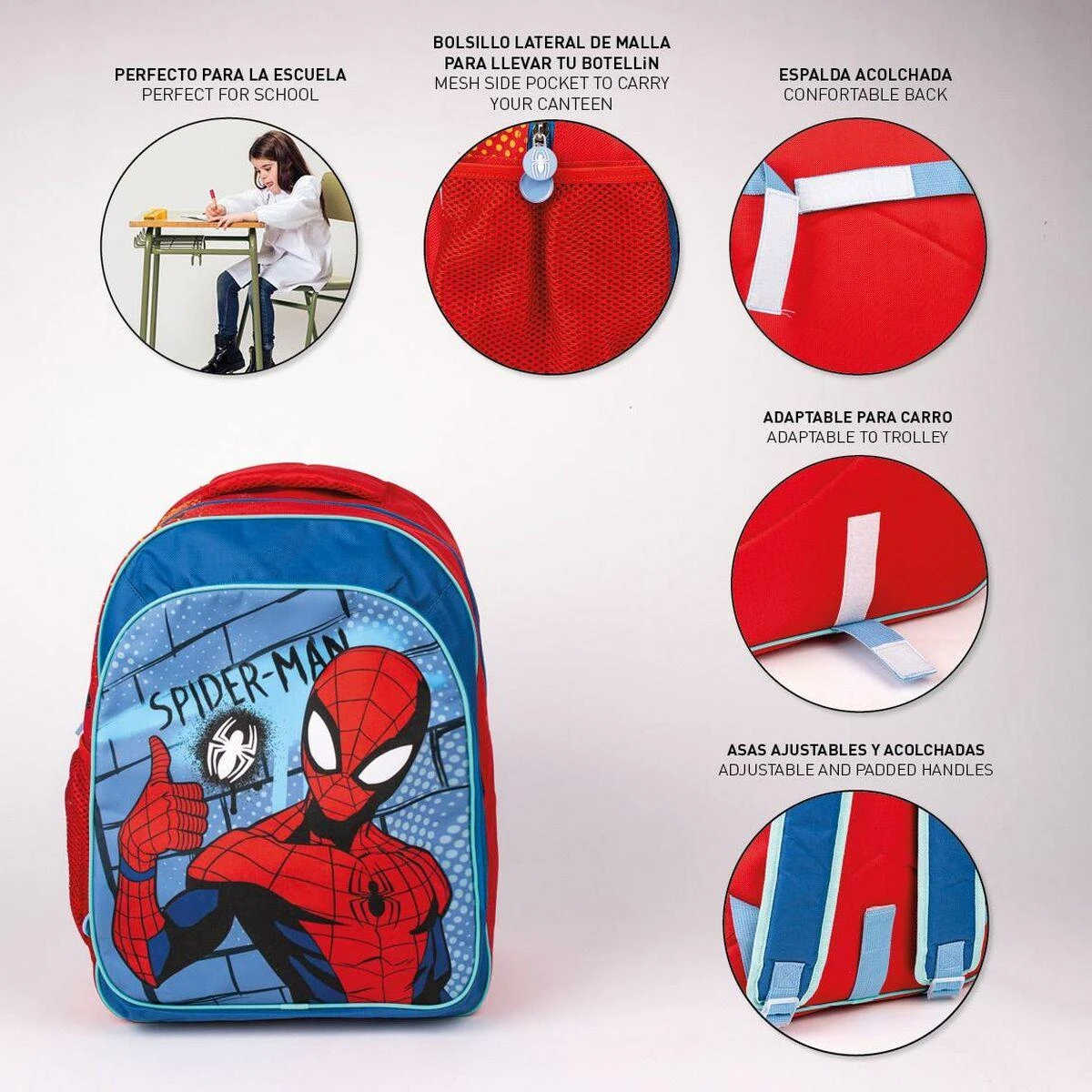 Hot Deals „Spider Man“ kuprinė superherojui. Kuprinė kelionei 40cm AP0009
