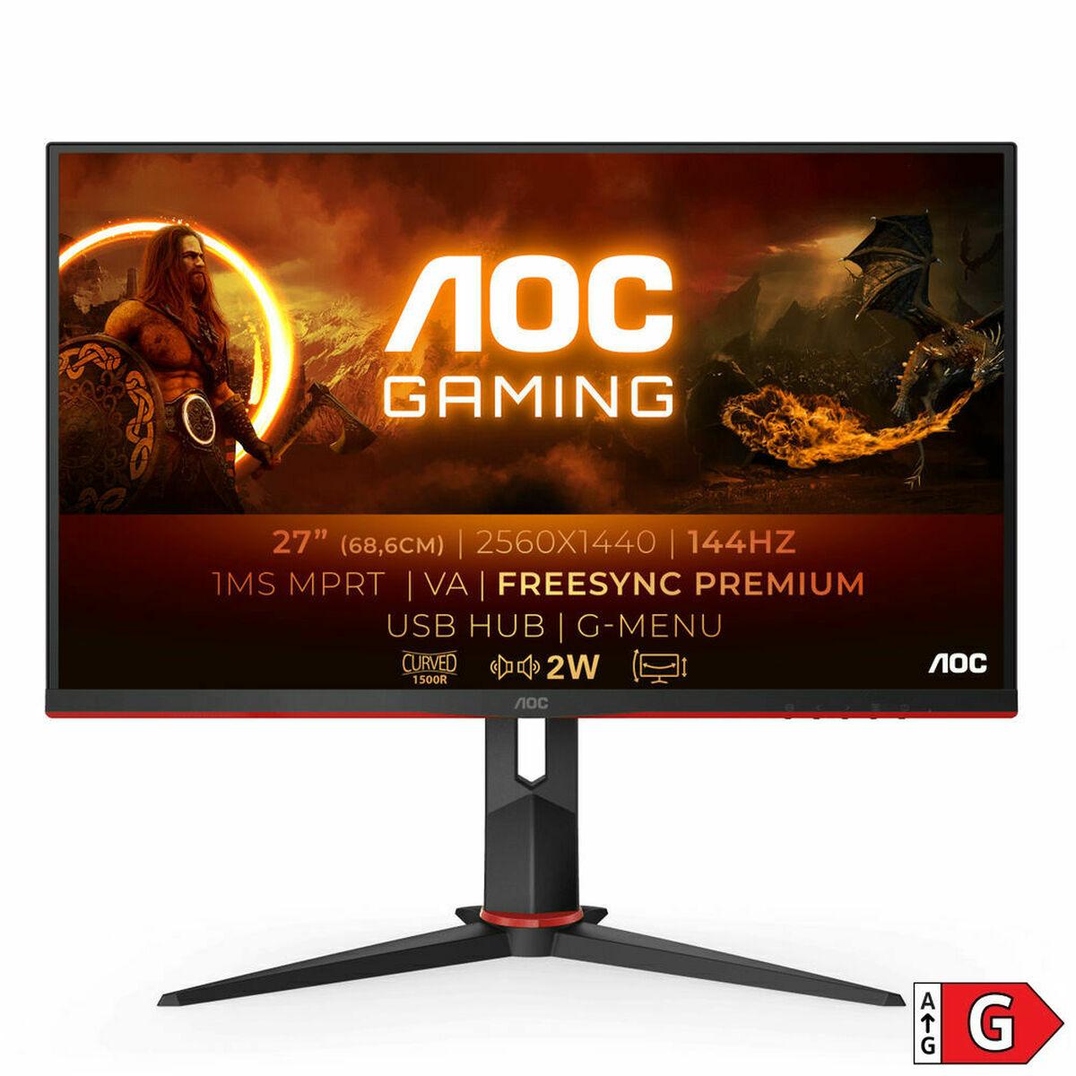 Monitorius AOC Gaming CQ27G2U / BK / 68,6 cm (27") / Curved / FreeSync ...