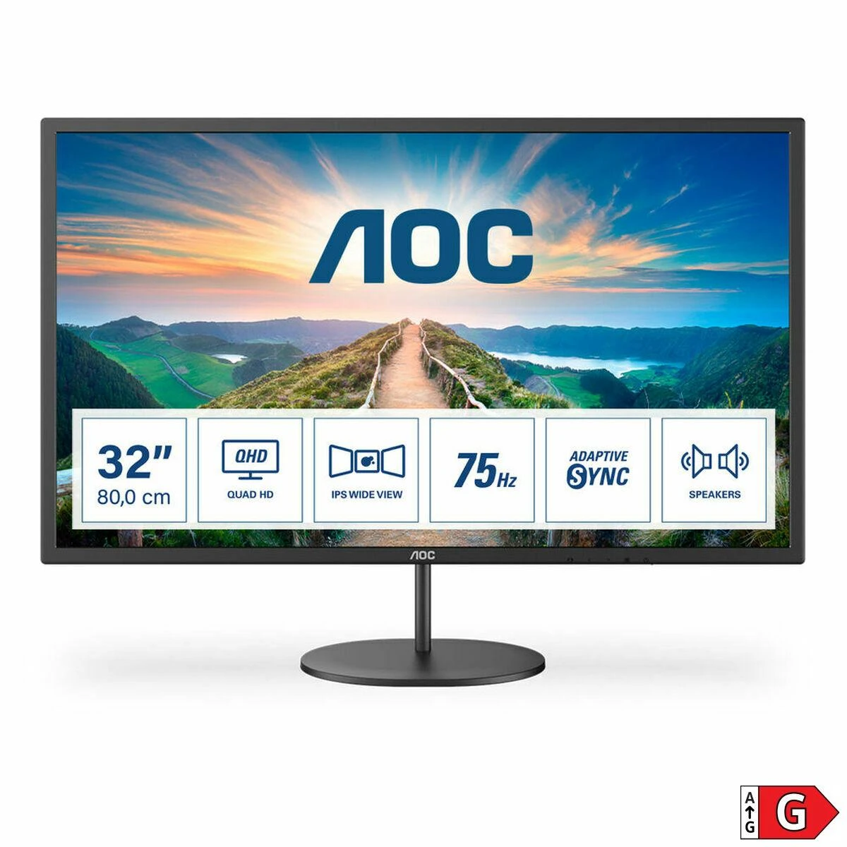 Monitorius AOC Q32V4 31,5 colio IPS su QHD raiškos monitoriumi HDMI DisplayPort