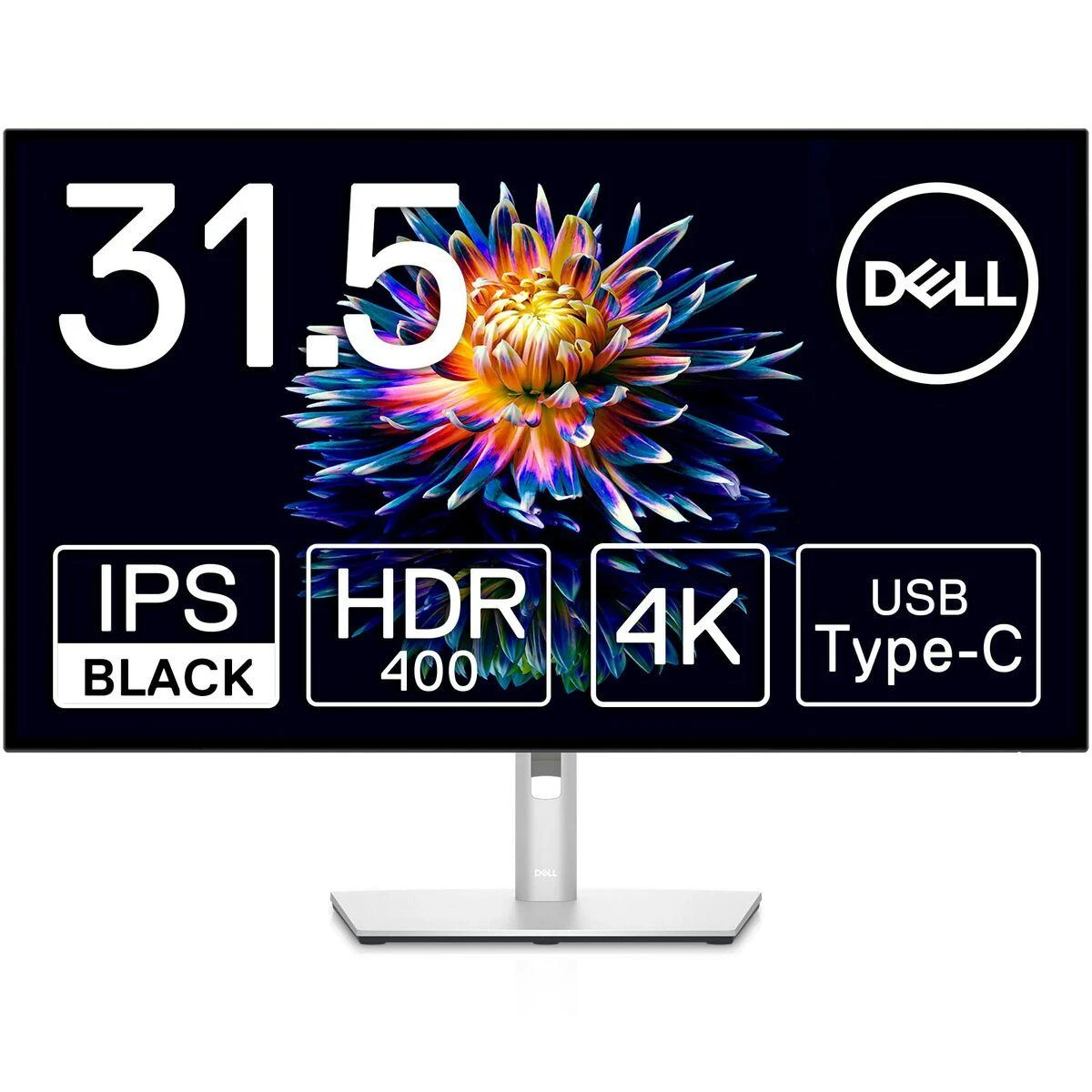 Monitorius Dell UltraSharp U3223QE, 31.5", IPS, 3840 x 2160, 60 Hz, 400 cd/m²