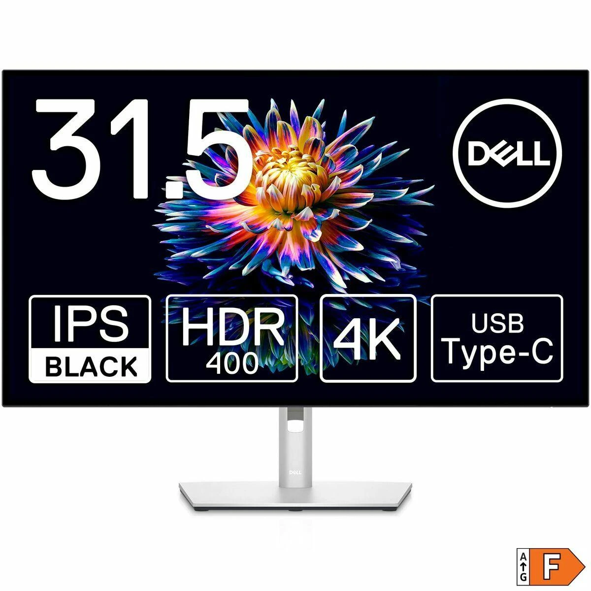 Monitorius Dell UltraSharp U3223QE, 31.5", IPS, 3840 x 2160, 60 Hz, 400 cd/m²