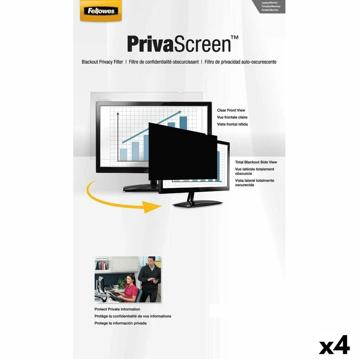 Privatumo filtras Fellowes PrivaScreen - 24,0 platus 16:9