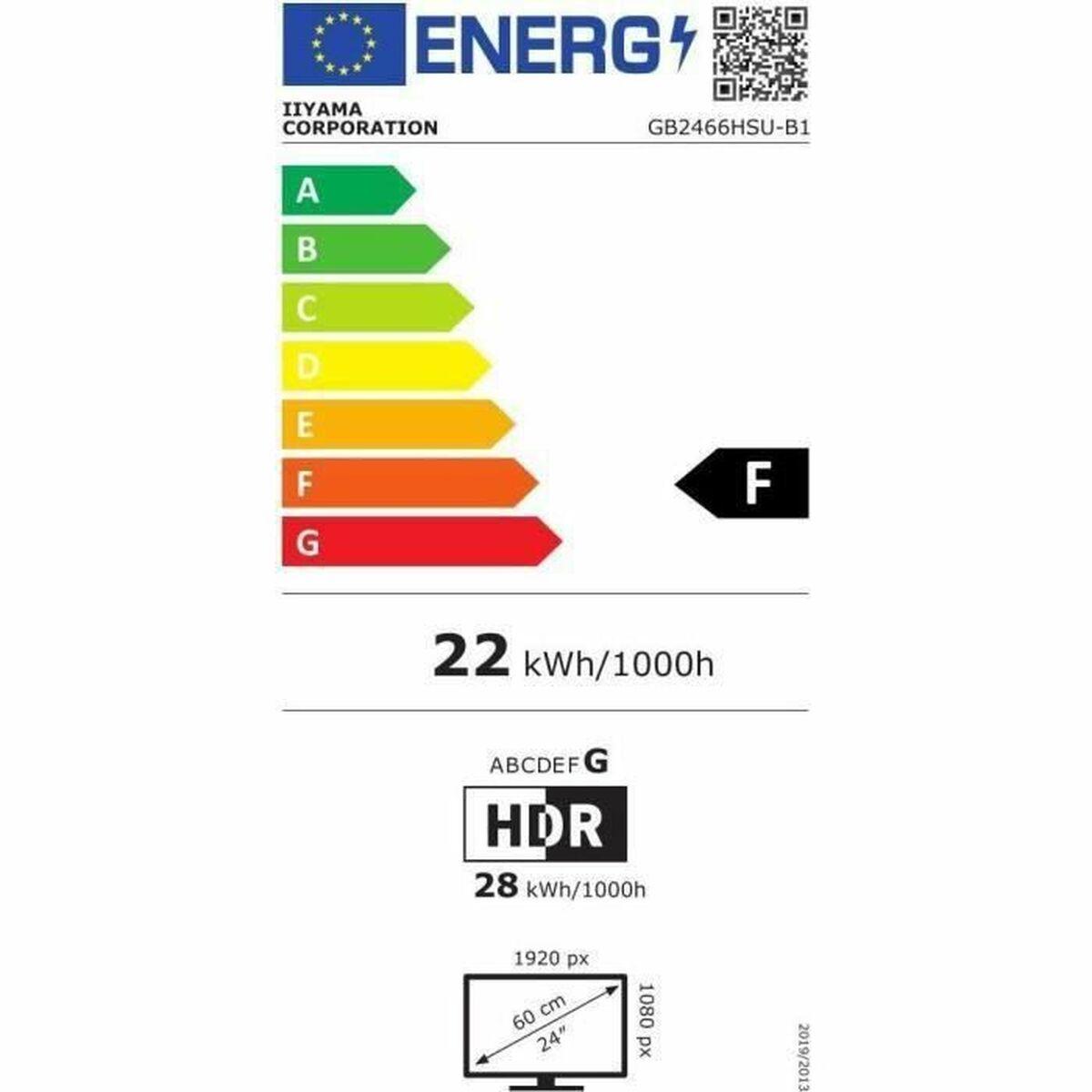 „IIYAMA G-Master GB2466HSU-B1“ 24 colių VA LED FHD lenktas monitorius, 16:9, 165 Hz, 250 cd/m², 1 ms, 2xHDMI, DP, 2x2W, garsas