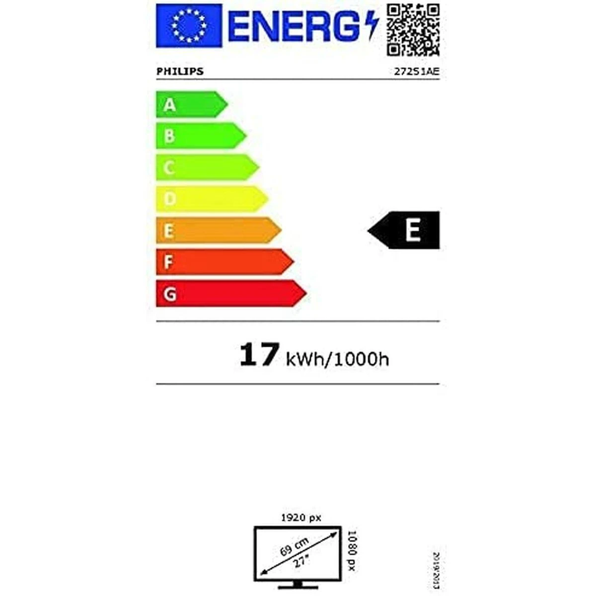 Monitorius Philips S Line 272S1AE/00 LED ekranas 68,6 cm (27") 1920 x 1080 pikseliai „Full HD“ LCD Juoda