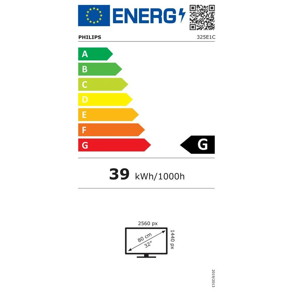 Monitorius Philips 325E1C/00 31,5" QHD, MVA, D-Sub/HDMI/DP
