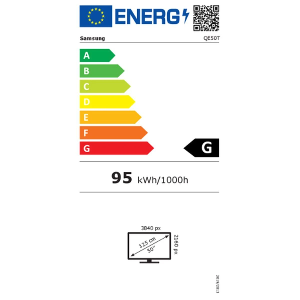 Monitorius Samsung 50" QE-T Commercial Ekranas