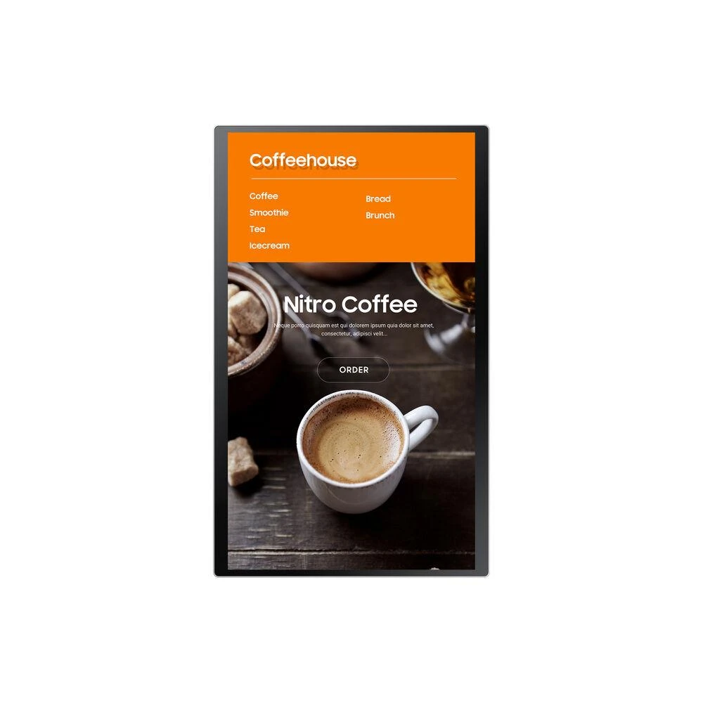 Monitorius SAMSUNG KIOSK KM24A 24" SELF ORDERING DISPLAY FULLHD, 250 NITS, TOUCH
