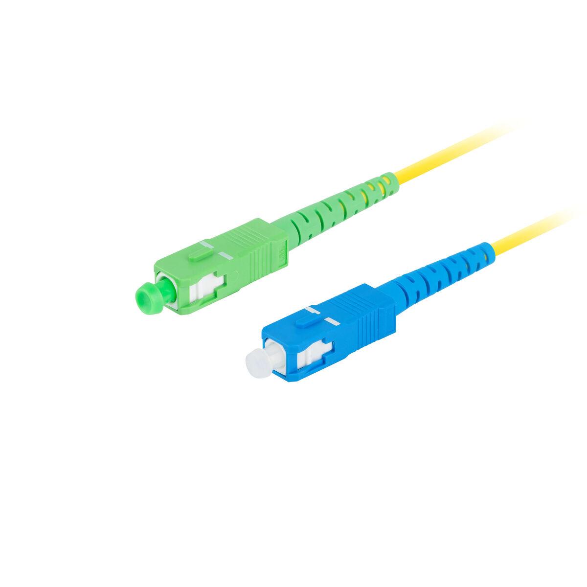 LANBERG šviesolaidinis laidas SM SC/APC-SC/UPC simplex 3m LSZH g657a1 3.0mm geltonas