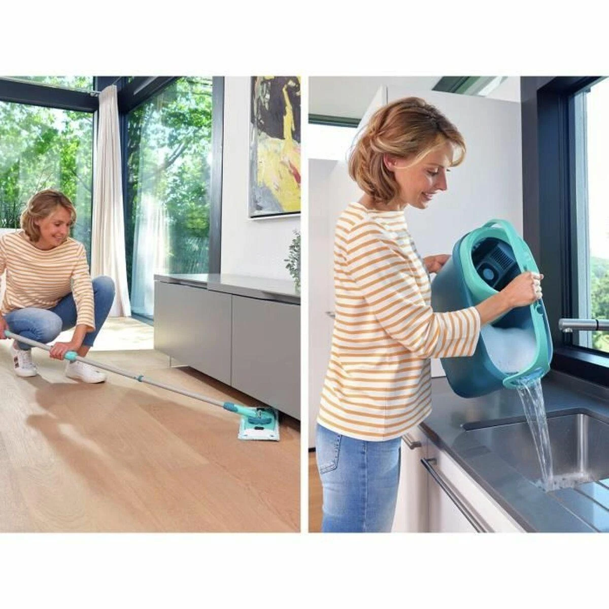 Leifheit 52121 mop Wet Microfiber Mėlyna, Žalias