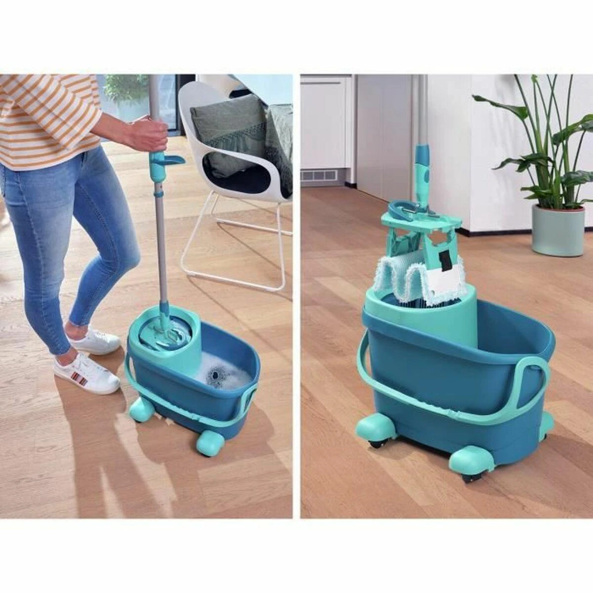 Leifheit 52121 mop Wet Microfiber Mėlyna, Žalias