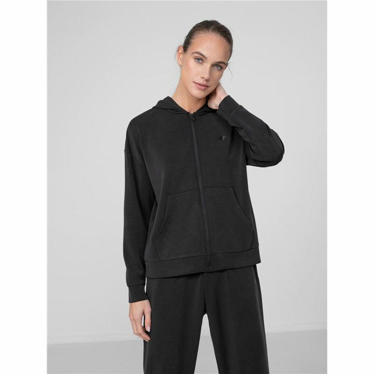 Bluza damska 4F tamsiai juoda H4Z22 BLD041 20S (M)