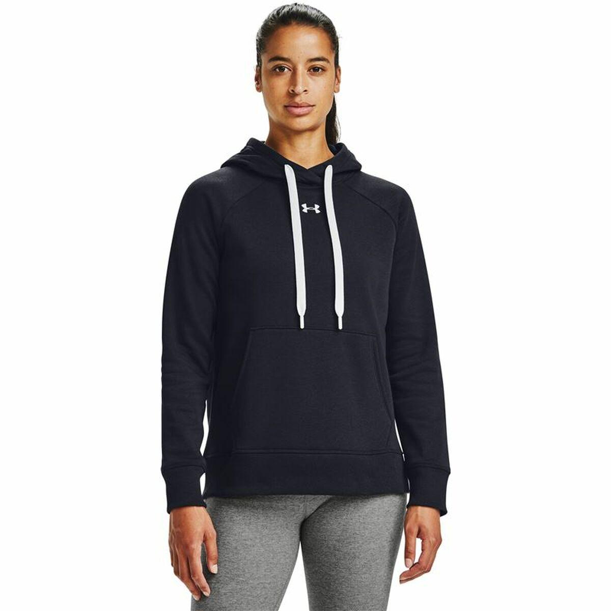 Under Armour Moteriškas Rival Fliso džemperis su gobtuvu ir trumpu užtrauktuku 1356317 001