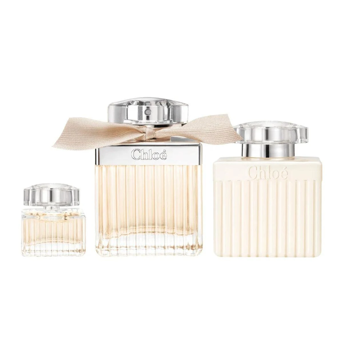 Rinkinys „Chloe“: „Chloe“ kvepalai moterims, 75 ml + „Chloe“ kvepalai moterims, 5 ml *Miniatiūrinis + „Chloe Losjonas kūnui“ visam kūnui, 100 ml