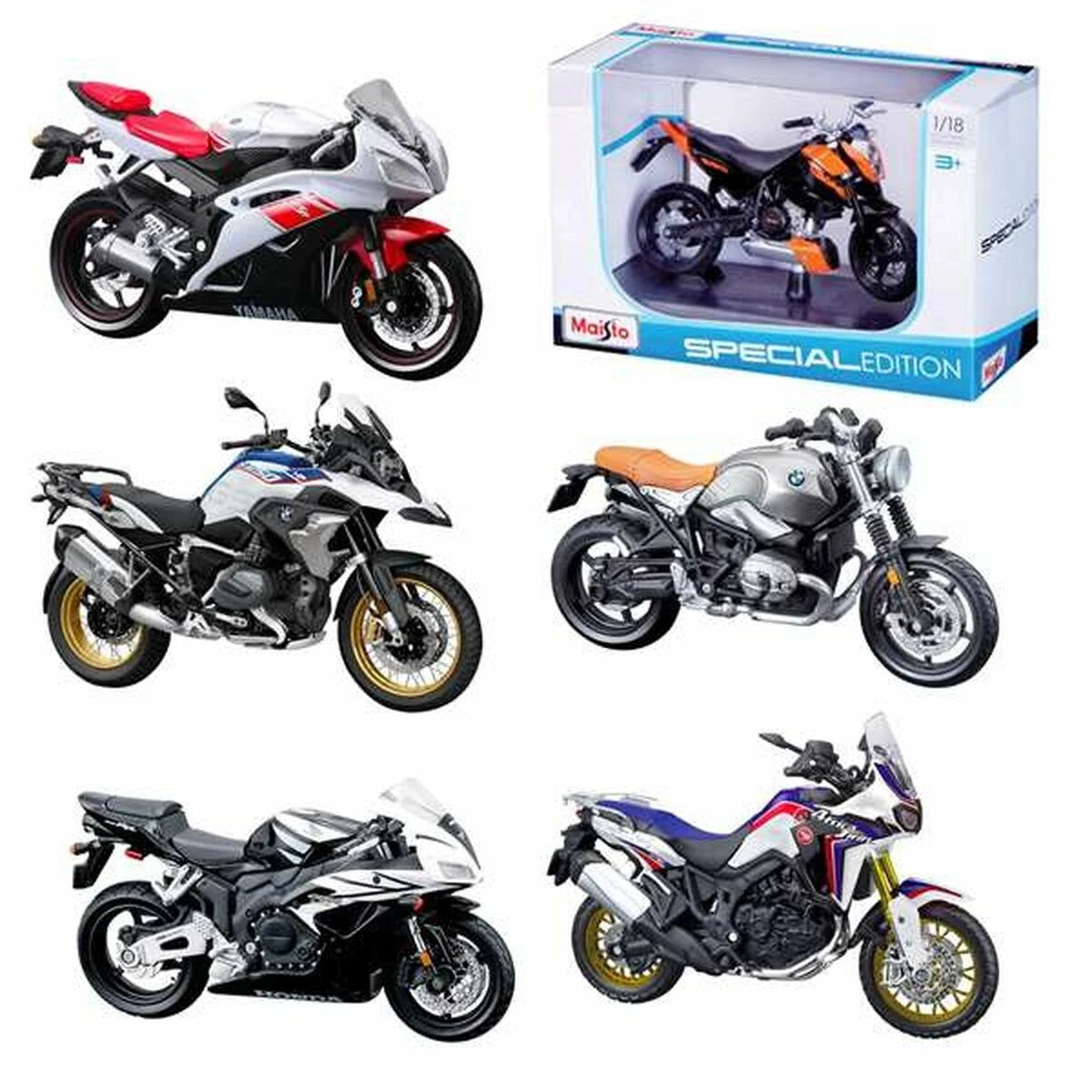 MAISTO DIE CAST motociklas 1:18 Special Edition, asort., 34007