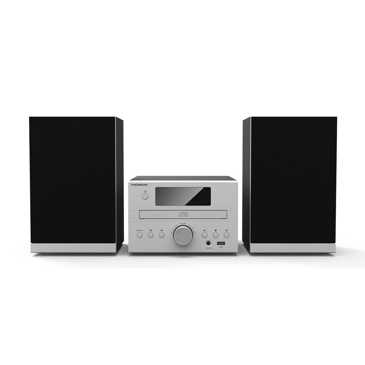 Muzikinis centras Garso Sistema - Thomson Micro Sound System BT CD/MP3/USB Pilkas
