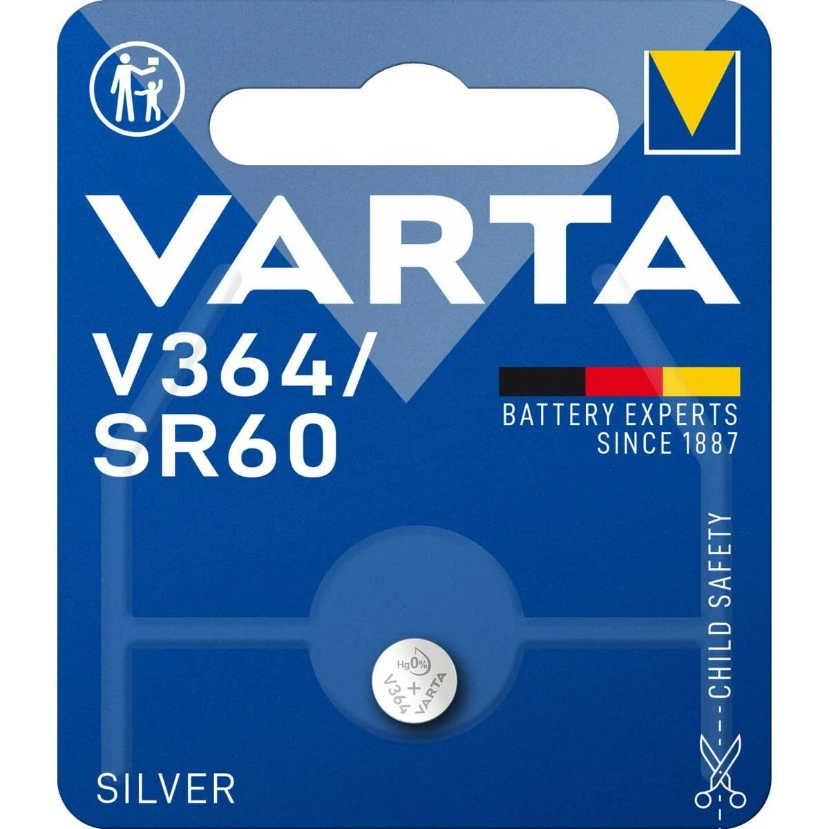 Varta 1x 1.55V V 364 Vienkartinė baterija SR60 Sidabro oksidas (S)