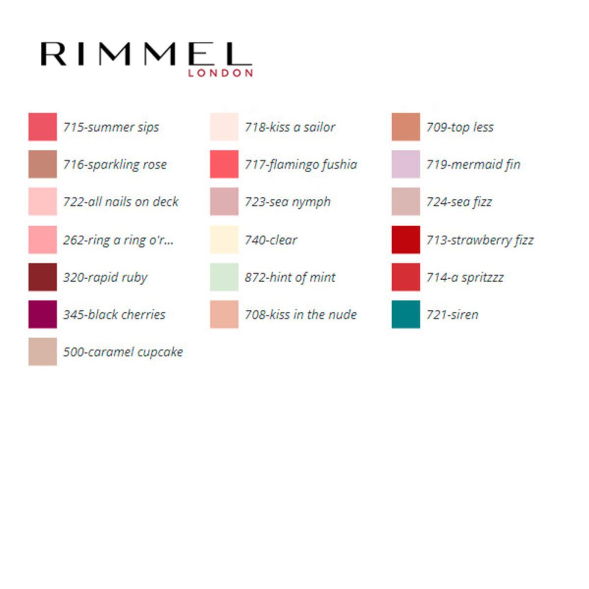 Rimmel London 60 Seconds Super Shine Nagų lakas Moterims 8 ml, 320 Rapid Ruby