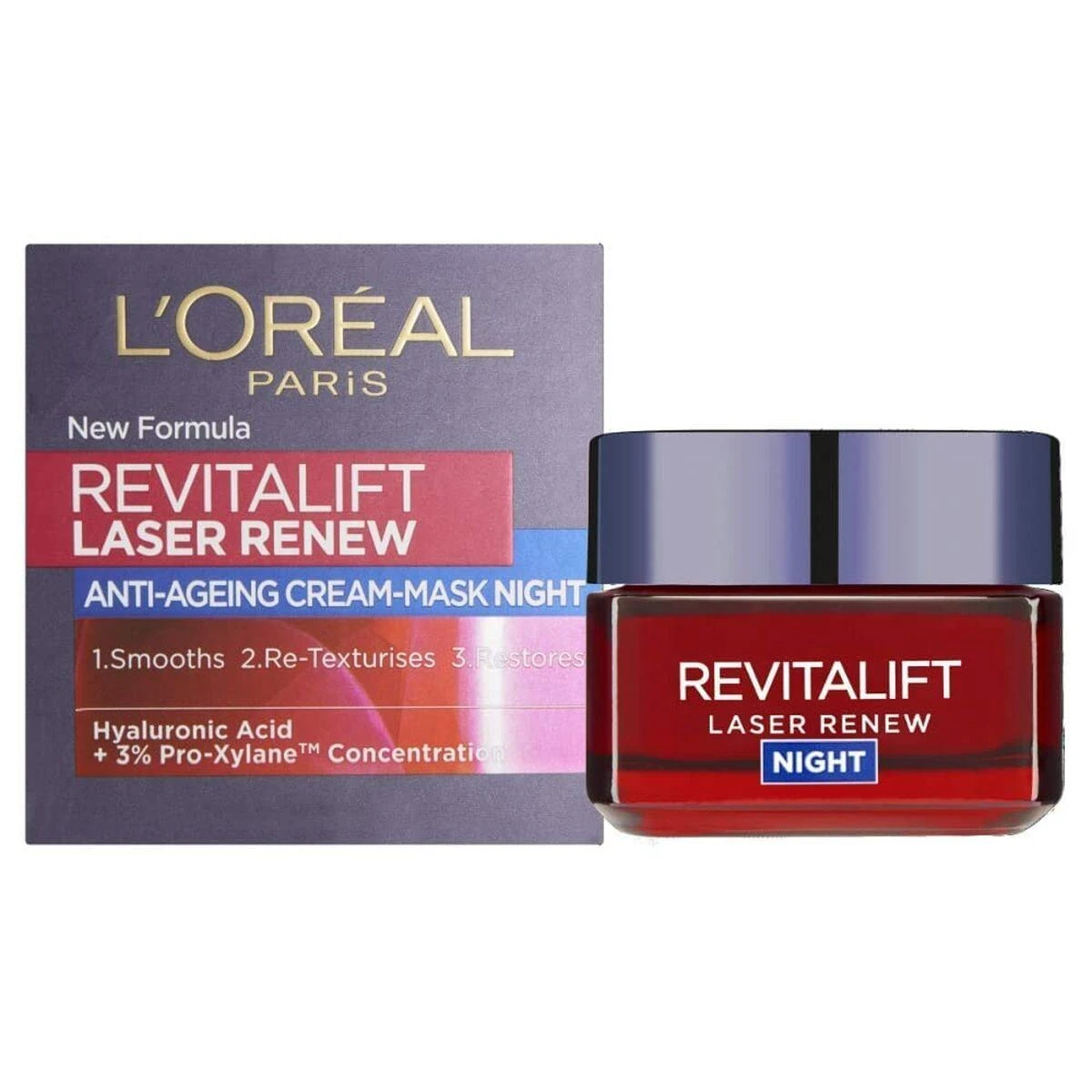 L'Oréal Paris Revitalift lazerinis Renew Night Skin Kreminis